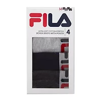 FILA Ultra Soft Stretch No Fly Mens 4 Pack Boxer Briefs Fm412bxcs15-410