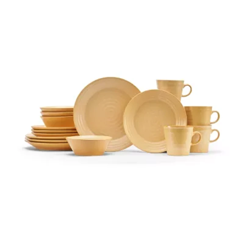 Baum Orla Yellow 16-pc. Ceramic Dinnerware Set