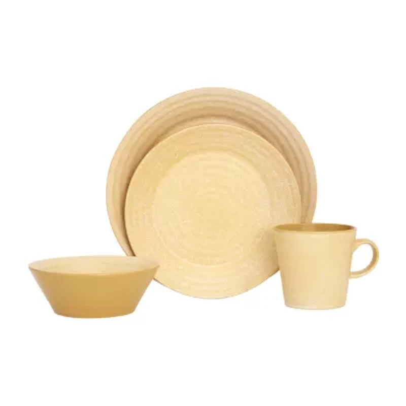 Baum Orla Yellow 16-pc. Ceramic Dinnerware Set