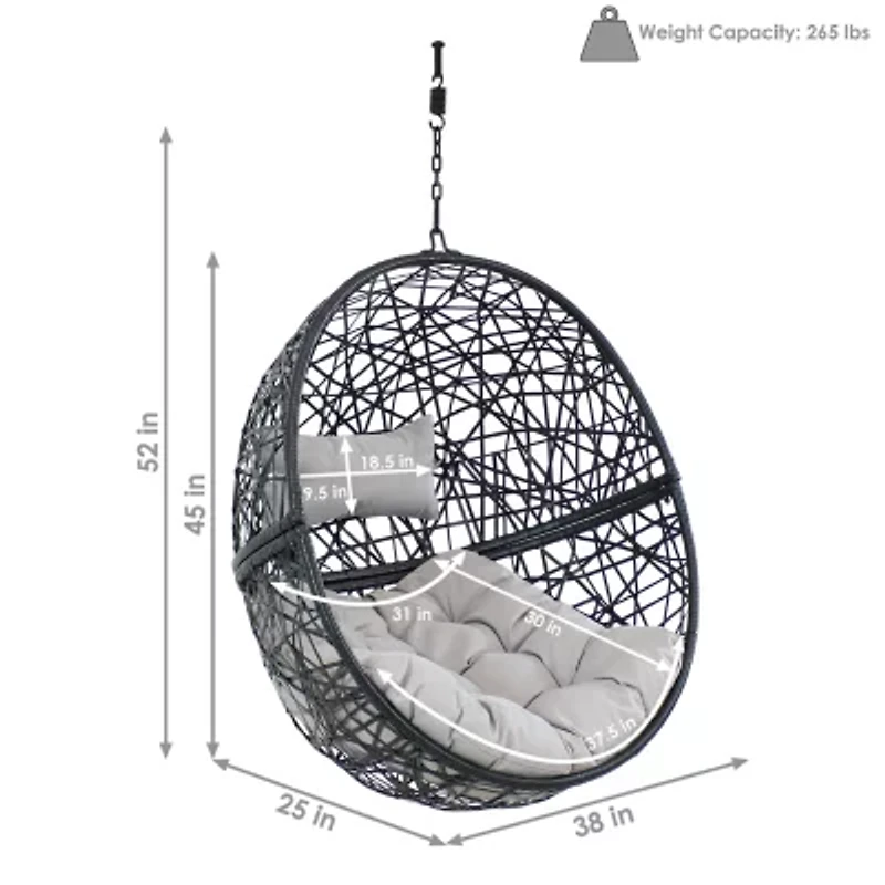 Jackson Outdoor Hanging Wicker Egg Chair