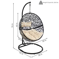 Jackson Outdoor Hanging Egg Chair Chair with Stand