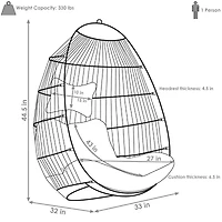 Julia Hanging Egg Chair with Cushions