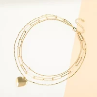 Bold Elements Gold Tone Womens 18 1/2 Inch Strand Necklace