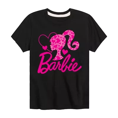Big Kid Girls Round Neck Short Sleeve Classic Fit Barbie Graphic T-Shirt