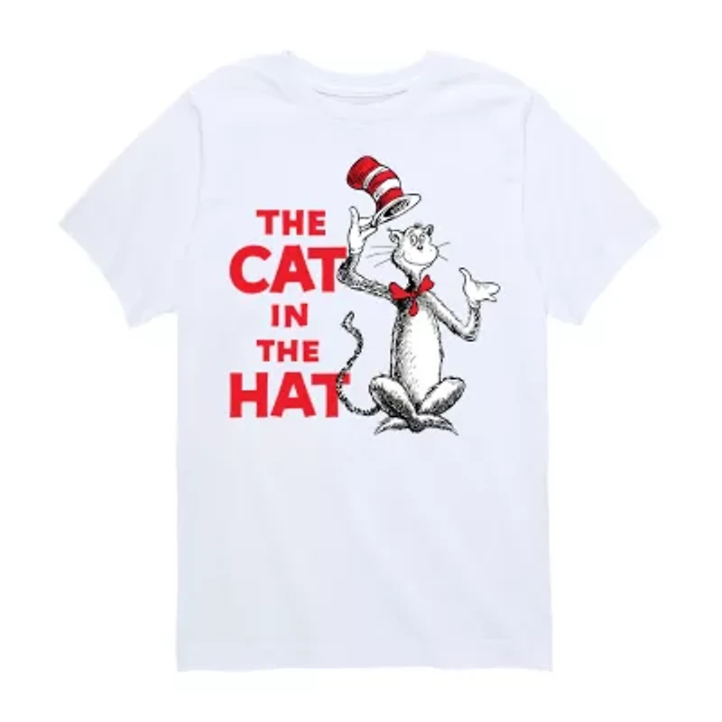 Big Kid Girls Round Neck Short Sleeve Classic Fit Dr. Seuss Graphic T-Shirt