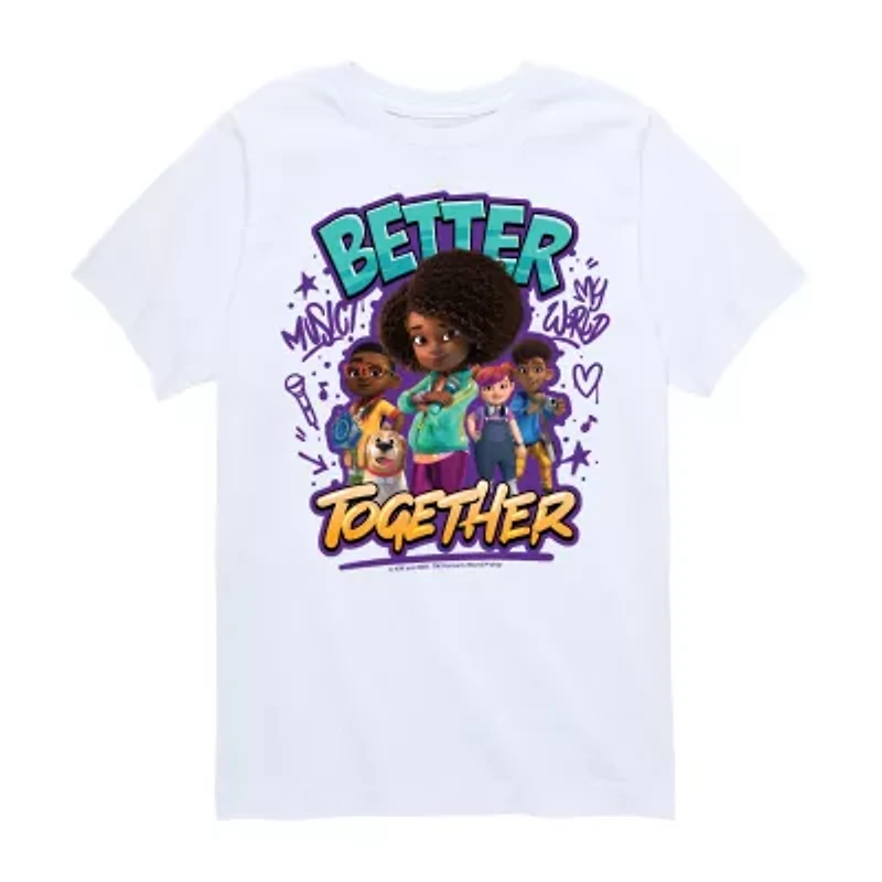 Big Kid Girls Round Neck Short Sleeve Classic Fit Graphic T-Shirt