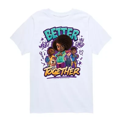 Big Kid Girls Round Neck Short Sleeve Classic Fit Graphic T-Shirt