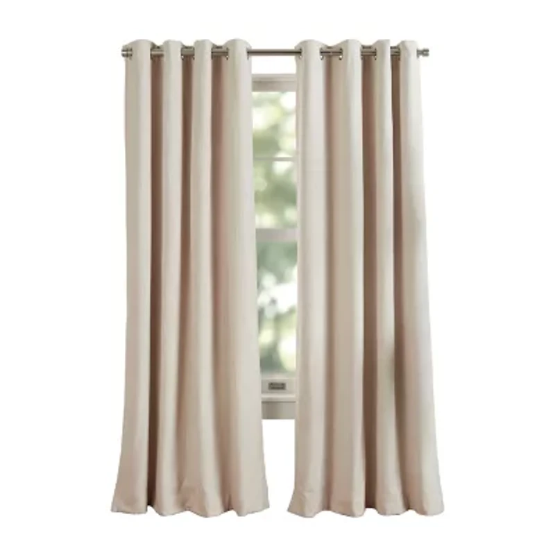 Martha Stewart Otto Grommet Top Blackout Single Curtain Panel