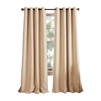 Martha Stewart Reed Grommet Top Blackout Single Curtain Panel