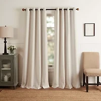 Martha Stewart Westchester Solid Grommet Top Blackout Single Curtain Panel