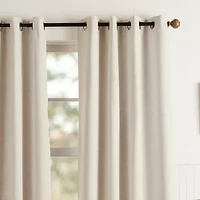 Martha Stewart Westchester Solid Grommet Top Blackout Single Curtain Panel