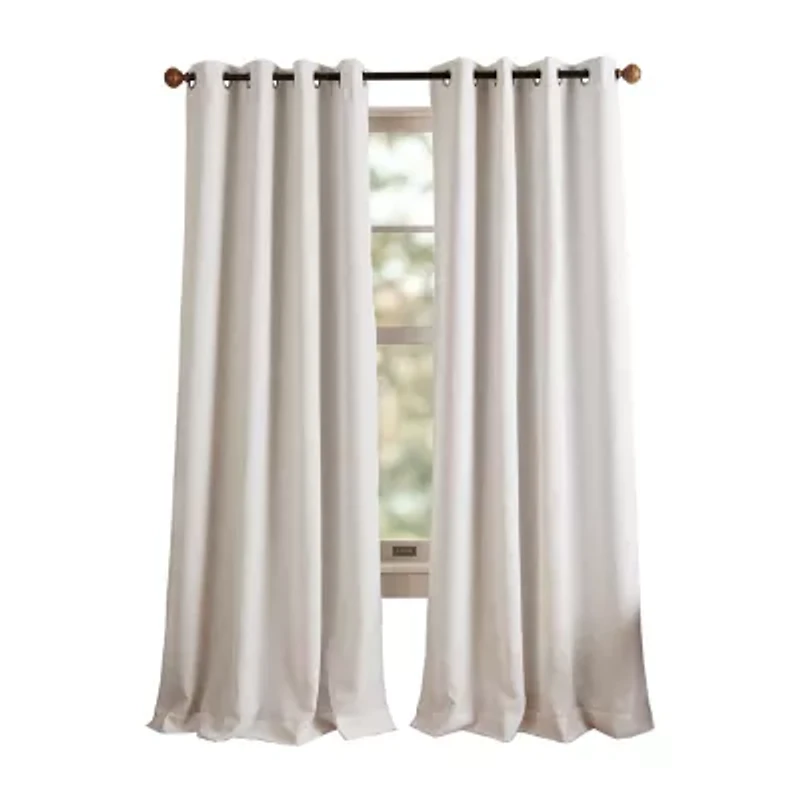 Martha Stewart Westchester Solid Grommet Top Blackout Single Curtain Panel
