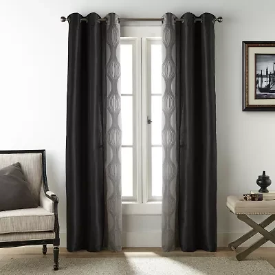 Stratford Park Kath Grommet Top Light-Filtering Set of 2 Curtain Panel