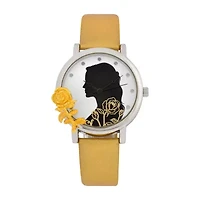 Disney Beauty and the Beast Womens Gold Tone Strap Watch Bbm5005jc