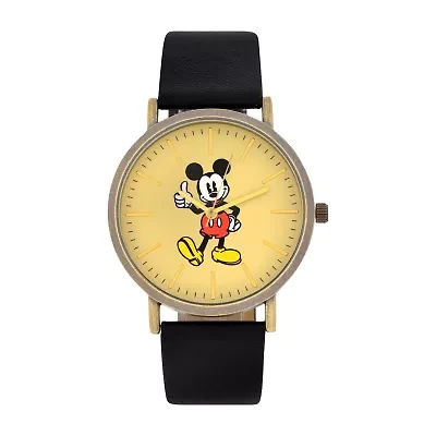 Disney Collection Mickey Mouse Mens Black Strap Watch Mk1522jc