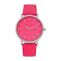 Disney Mickey Mouse Womens Pink Strap Watch Mk1541jc