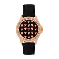 Disney Minnie Mouse Womens Black Strap Watch Mn1618jc