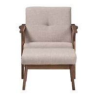 Bianca Living Room Collection Tufted Chair & Ottoman Set