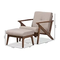 Bianca Living Room Collection Tufted Chair & Ottoman Set