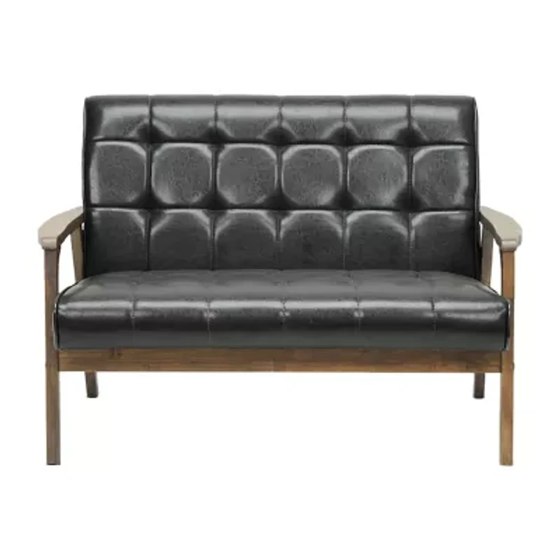 Masterpieces Living Room Collection Track-Arm Upholstered Loveseat