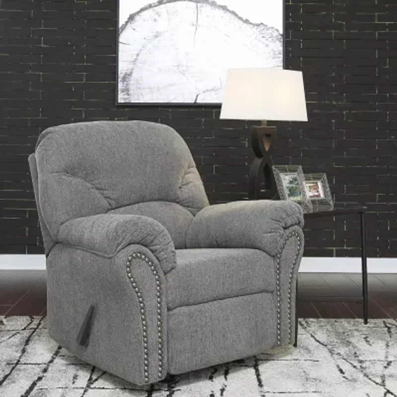Signature Design by Ashley® Aldin Living Room Collection Pad-Arm Recliner
