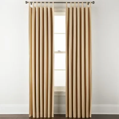 Linden Street Naturals 3-Ways To Hang Rod Pocket Back Tab 100% Blackout Single Curtain Panel