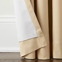 Linden Street Naturals 3-Ways To Hang Rod Pocket Back Tab 100% Blackout Single Curtain Panel