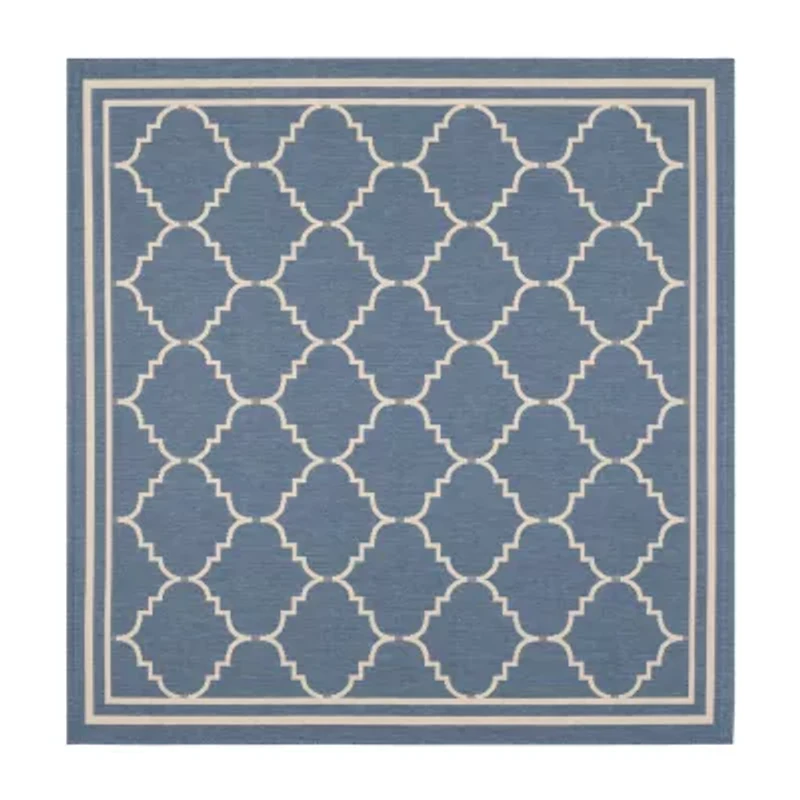Safavieh Courtyard Collection Skin Geometric Indoor/Outdoor Square Area Rug