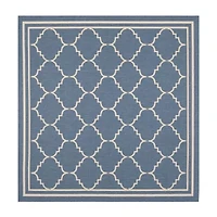 Safavieh Courtyard Collection Skin Geometric Indoor/Outdoor Square Area Rug