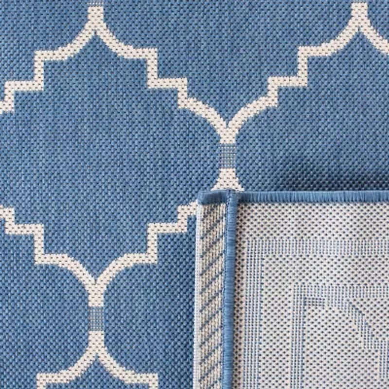 Safavieh Courtyard Collection Skin Geometric Indoor/Outdoor Square Area Rug