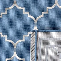 Safavieh Courtyard Collection Skin Geometric Indoor/Outdoor Square Area Rug