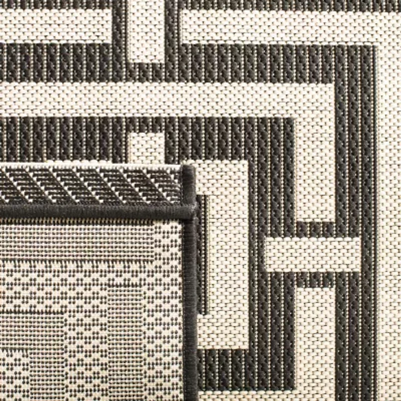 Safavieh Courtyard Collection Varvara Geometric Indoor/Outdoor Square Area Rug