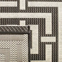 Safavieh Courtyard Collection Varvara Geometric Indoor/Outdoor Square Area Rug