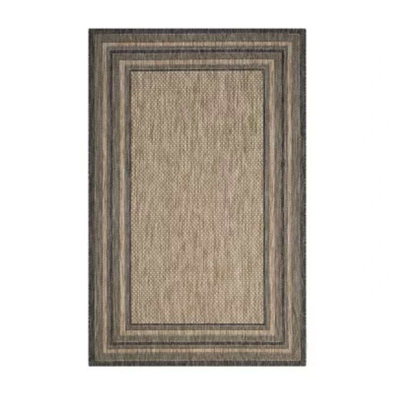 Safavieh Courtyard Collection Wanda Stripe Indoor/Outdoor Area Rug