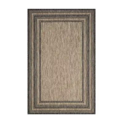 Safavieh Courtyard Collection Wanda Stripe Indoor/Outdoor Area Rug