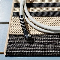 Safavieh Courtyard Collection Santos Stripe Indoor/Outdoor Square Area Rug