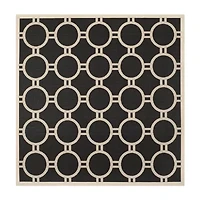 Safavieh Courtyard Collection Shag Geometric Indoor/Outdoor Square Area Rug