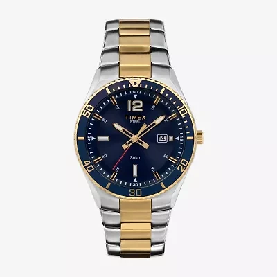 Timex Mens Solar Premium Multicolor Stainless Steel Bracelet Watch Tw2v53800ji