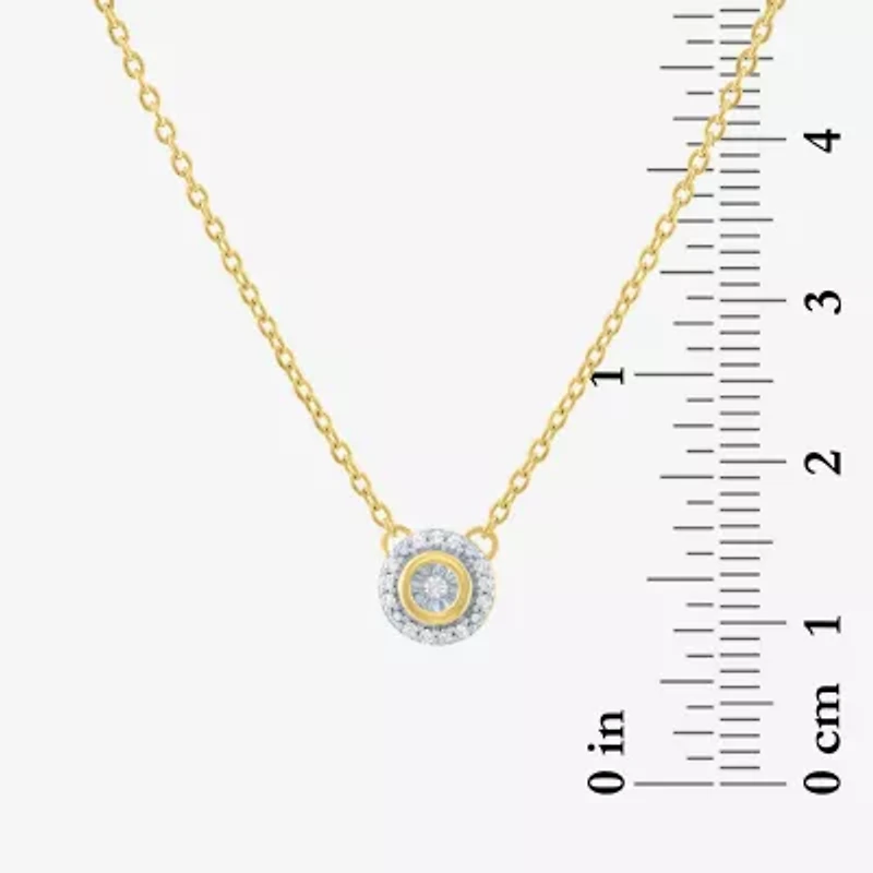 (G-H / Si2-I1) Womens Diamond Accent Lab Grown Diamond 10K Gold 18 Inch Pendant Necklace