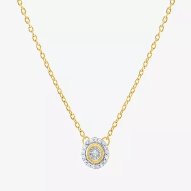 (G-H / Si2-I1) Womens Diamond Accent Lab Grown Diamond 10K Gold 18 Inch Pendant Necklace