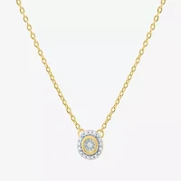 (G-H / Si2-I1) Womens Diamond Accent Lab Grown Diamond 10K Gold 18 Inch Pendant Necklace