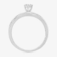 6.7mm Unisex Adult 1/2 CT. T.W. Natural White Diamond 10K White Gold Round Side Stone Wedding Ring Set
