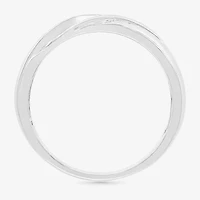4.25mm Unisex Adult 1/2 CT. T.W. Natural White Diamond 10K White Gold Round Side Stone Wedding Ring Set