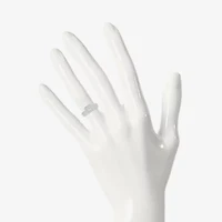 6.65mm Unisex Adult 5/8 CT. T.W. Natural White Diamond 10K White Gold Halo Side Stone Ring Set