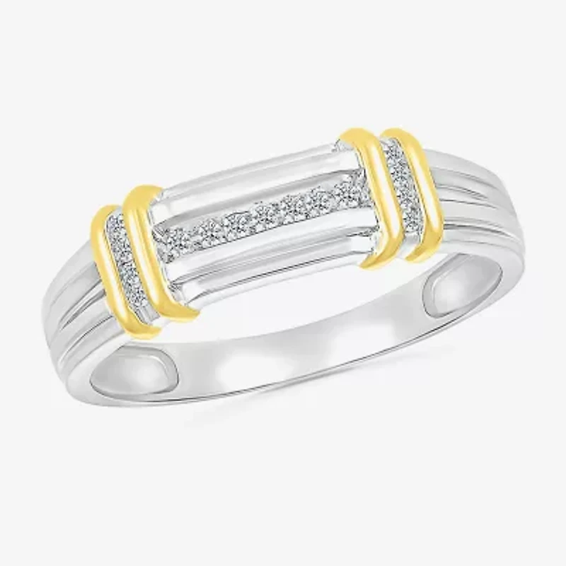5.10mm Unisex Adult 1/4 CT. T.W. Natural White Diamond 10K Two Tone Gold Marquise Halo Side Stone Ring Set