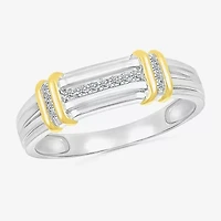 5.10mm Unisex Adult 1/4 CT. T.W. Natural White Diamond 10K Two Tone Gold Marquise Halo Side Stone Ring Set
