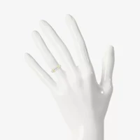 5.10mm Unisex Adult 1/4 CT. T.W. Natural White Diamond 10K Two Tone Gold Marquise Halo Side Stone Ring Set