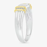 5.10mm Unisex Adult 1/4 CT. T.W. Natural White Diamond 10K Two Tone Gold Marquise Halo Side Stone Ring Set
