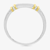 5.10mm Unisex Adult 1/4 CT. T.W. Natural White Diamond 10K Two Tone Gold Marquise Halo Side Stone Ring Set