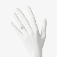 4.00mm Unisex Adult 1/3 CT. T.W. Natural White Diamond 10K White Gold Round Wedding Ring Set